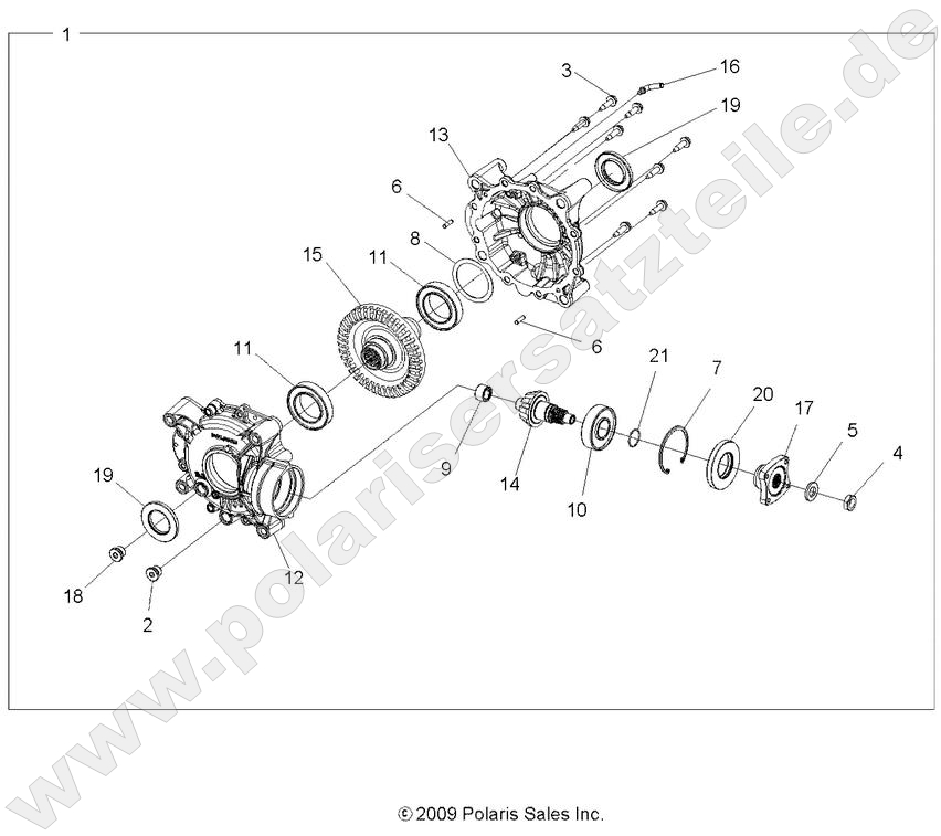 DRIVE TRAIN, REAR GEARCASE INTERNALS DRIVE TRAIN, REAR GEARCASE INTERNALS