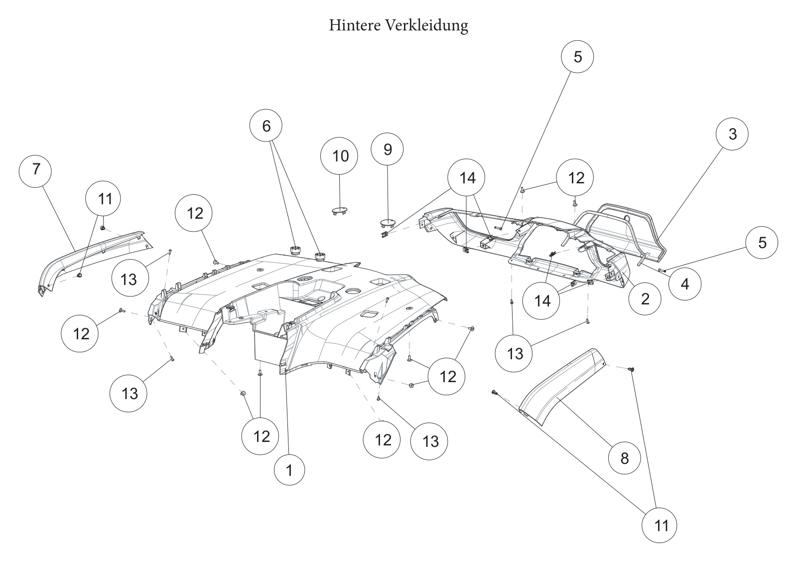 Hintere Verkleidung Hintere Verkleidung