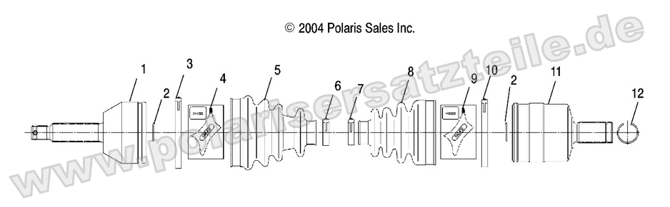 FRONT DRIVE SHAFT 4x4