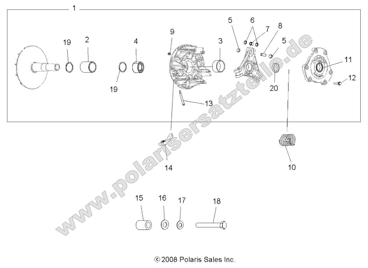 Drive Train, Primary Clutch (A17SVT95C2)