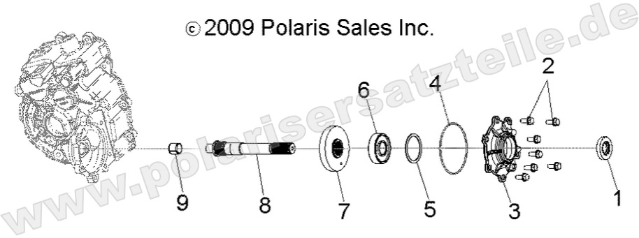 DRIVE TRAIN, MAIN GEARCASE OUTPUT SHAFT DRIVE TRAIN, MAIN GEARCASE OUTPUT SHAFT