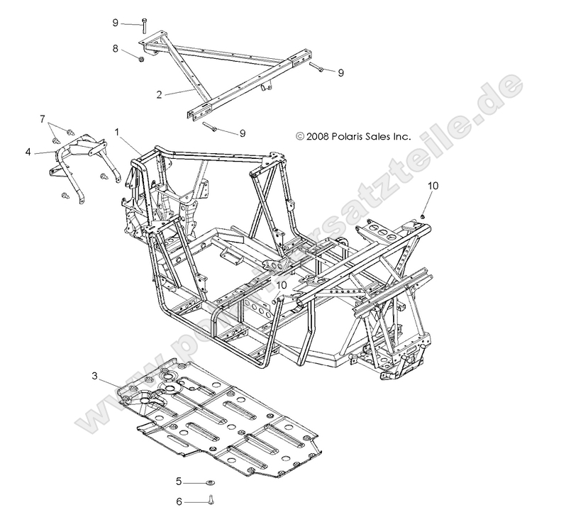 chassis main frame and skid plate chassis main frame and skid plate