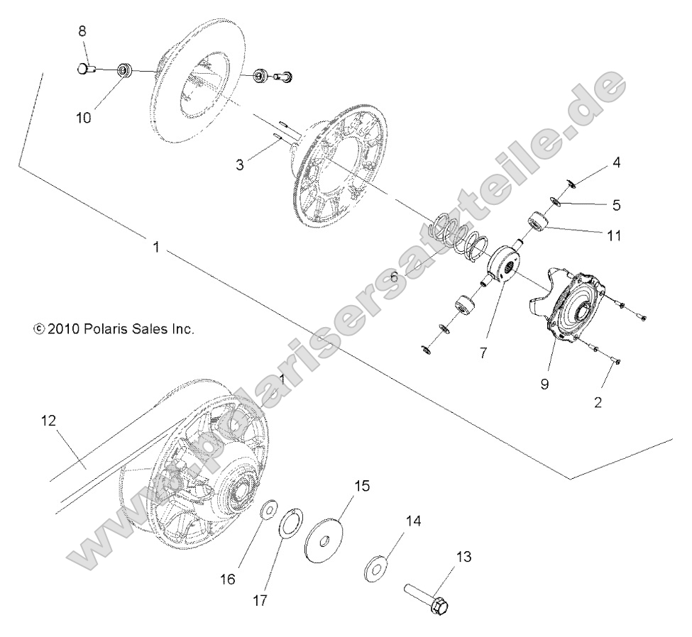 Drive Train, Secondary Clutch Drive Train, Secondary Clutch