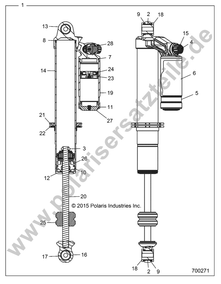 SUSPENSION, FRONT SHOCK INTERNALS SUSPENSION, FRONT SHOCK INTERNALS