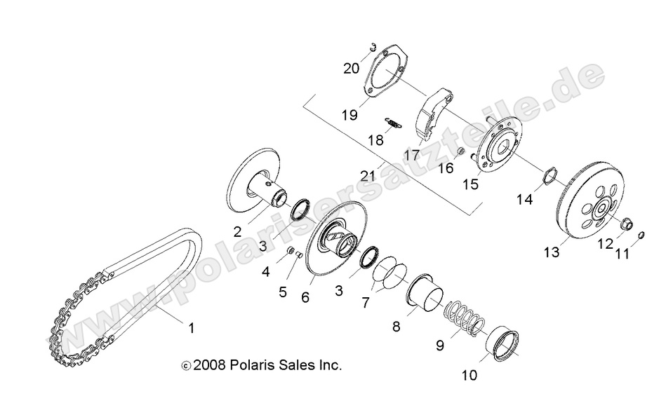 drive train clutch secondary drive train clutch secondary