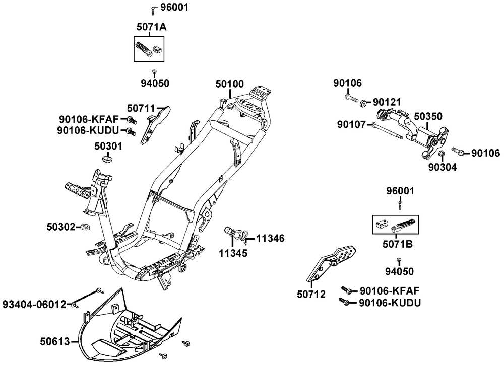 Rahmen & Motorhalter Rahmen & Motorhalter