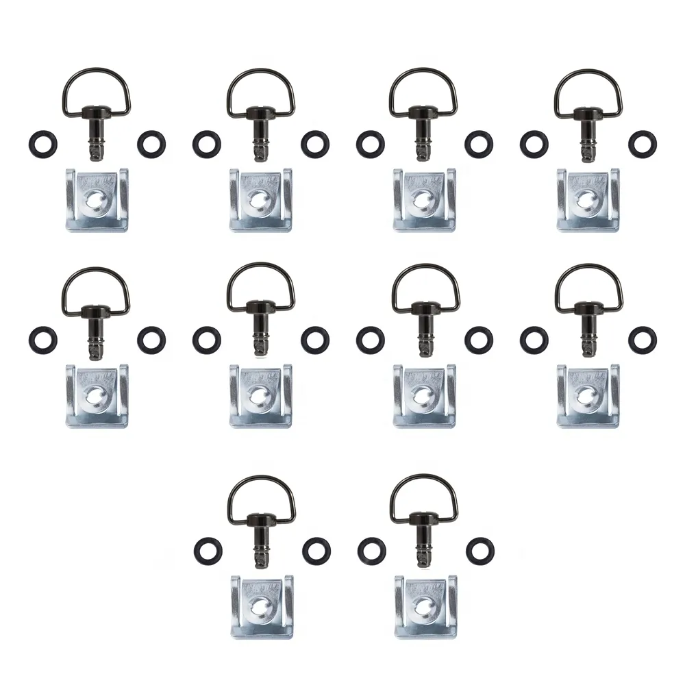 TMP Racing Verkleidung Bügel Schnellverschluss Set 17mm schwarz-chrom zum Stecken - 10 Stück