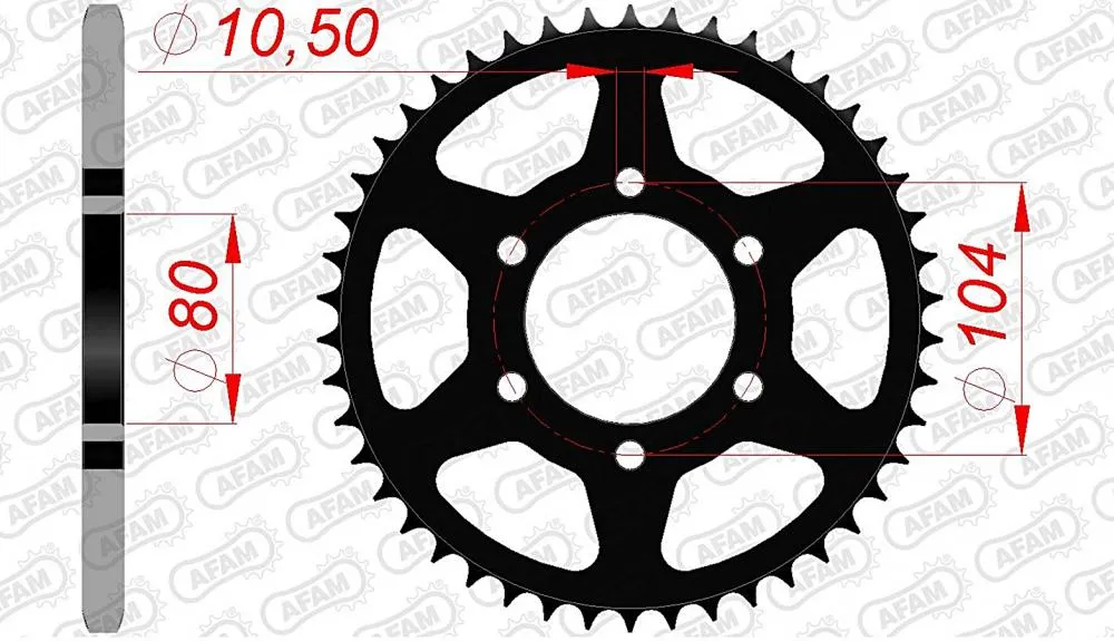 afam_kettenrad_hinten_16606 AFAM Kettensatz Stahl 520 XSR-G 15x46 - Kawasaki ER-6n 2006-2016