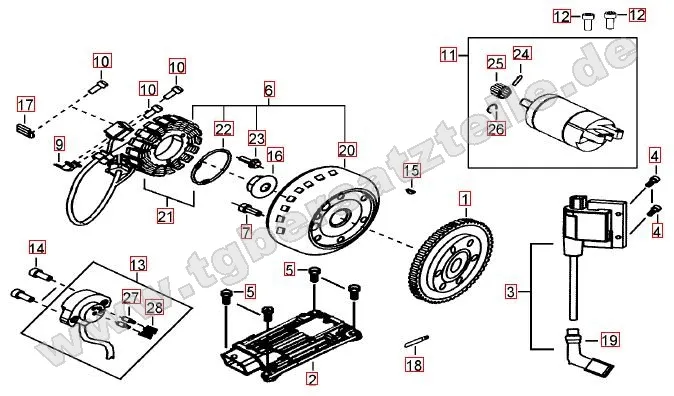 Lichtmaschine-Anlasser Lichtmaschine-Anlasser