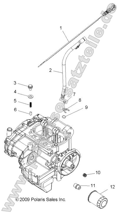 Engine, Oil Filter and Dipstick