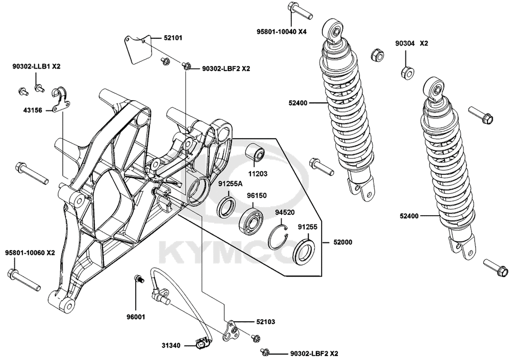 Stoßdämpfer hinten & Schwingarm Stoßdämpfer hinten & Schwingarm