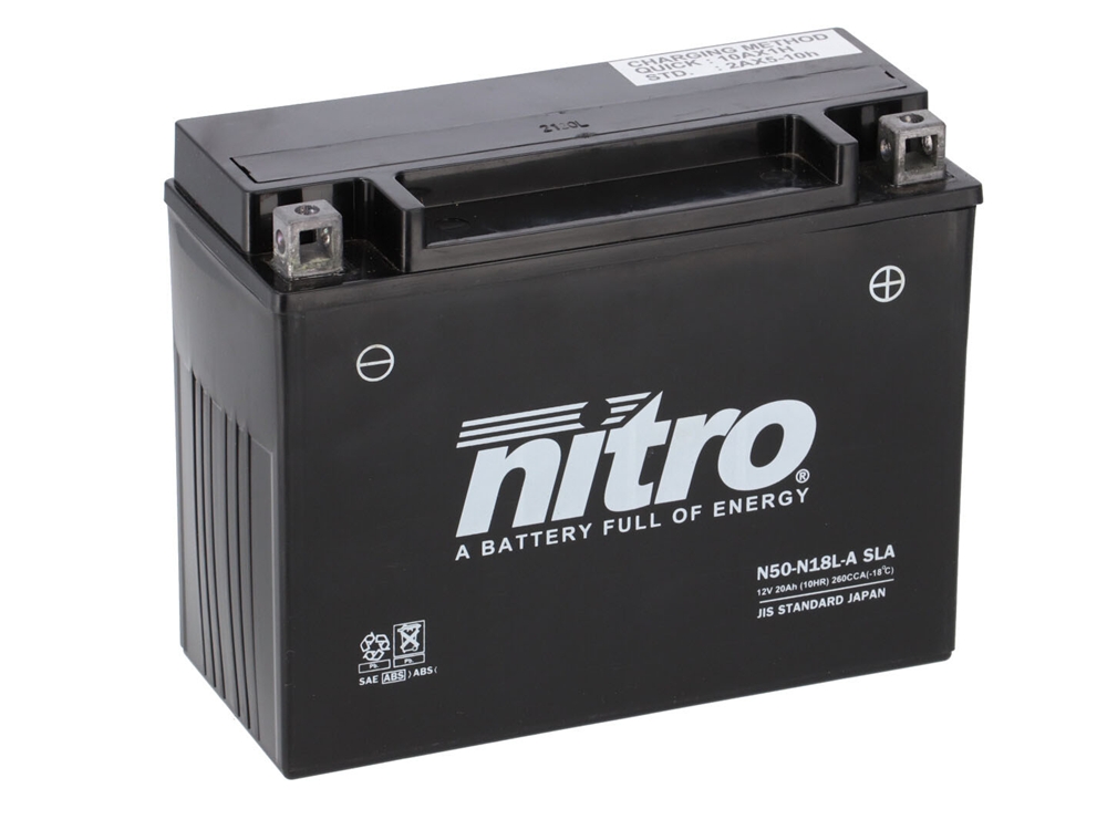 Nitro N50-N18L-A SLA AGM Gel Batterie 12V 20 Ah ab Werk gefüllt