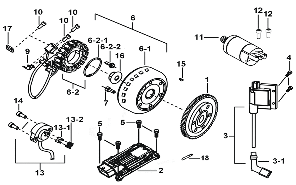 Lichtmaschine, Anlasser, ECU & Zündspule Lichtmaschine, Anlasser, ECU & Zündspule