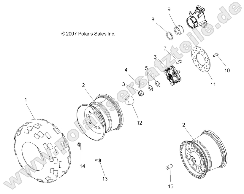 WHEEL, REAR WHEEL, REAR