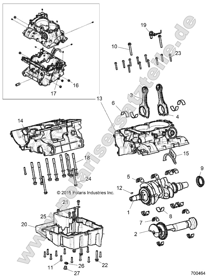 Engine, Crankcase and Crankshaft