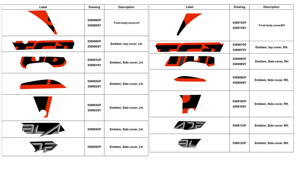 Aufkleber f. Fzg. Semi-Gloss Black BLA 605 (SE)(Orange)/Semi-Gloss Black BLA 605 (SE)(Yellow) Aufkleber f. Fzg. Semi-Gloss Black BLA 605 (SE)(Orange)/Semi-Gloss Black BLA 605 (SE)(Yellow)