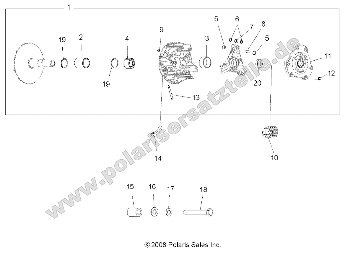 Drive Train, Primary Clutch Drive Train, Primary Clutch