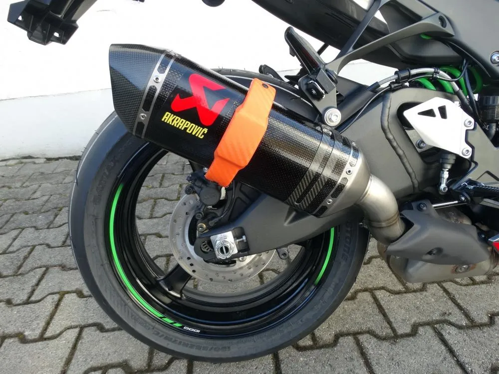 Universal_Racing_Endschalldaempfer_Protektor_hexagon_Orange_3 Racing Endschalldämpfer Protektor Universal Hexagonal orange