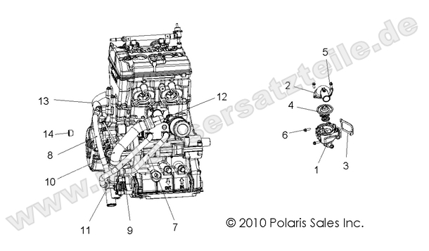 ENGINE, COOLING, THERMOSTAT and BYPASS ENGINE, COOLING, THERMOSTAT and BYPASS