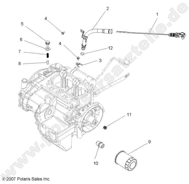 ENGINE, DIPSTICK and OIL FILTER
