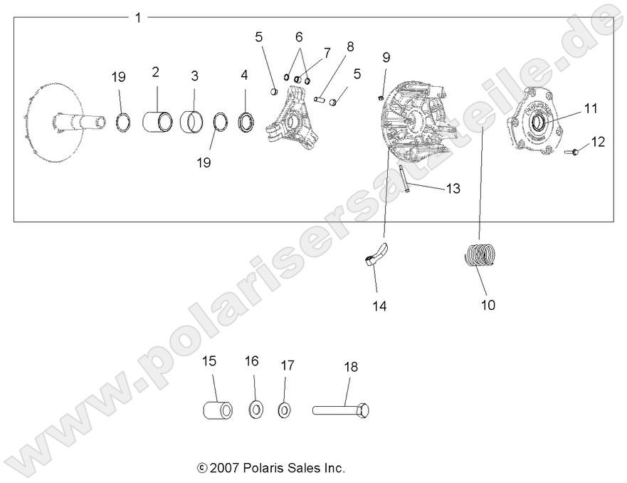 DRIVE TRAIN, PRIMARY CLUTCH DRIVE TRAIN, PRIMARY CLUTCH