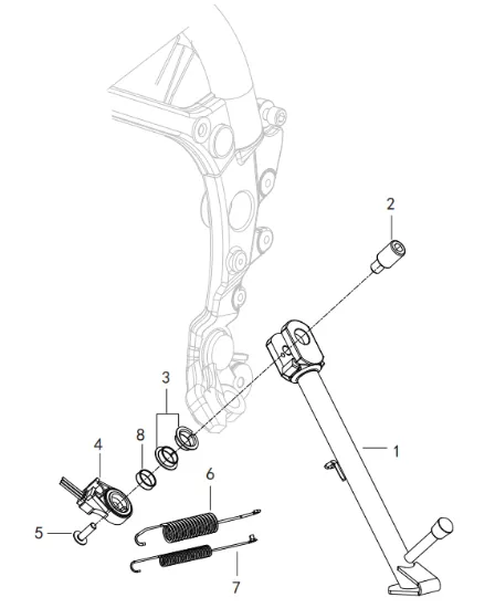 Hauptständer, Seitenständer Hauptständer, Seitenständer