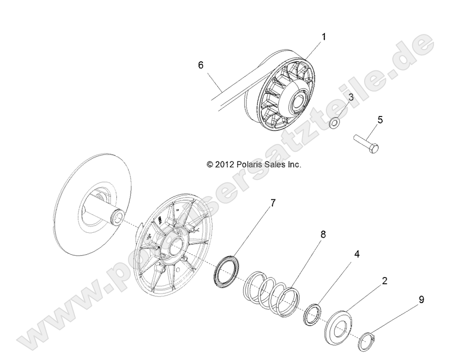 DRIVE TRAIN, SECONDARY CLUTCH DRIVE TRAIN, SECONDARY CLUTCH