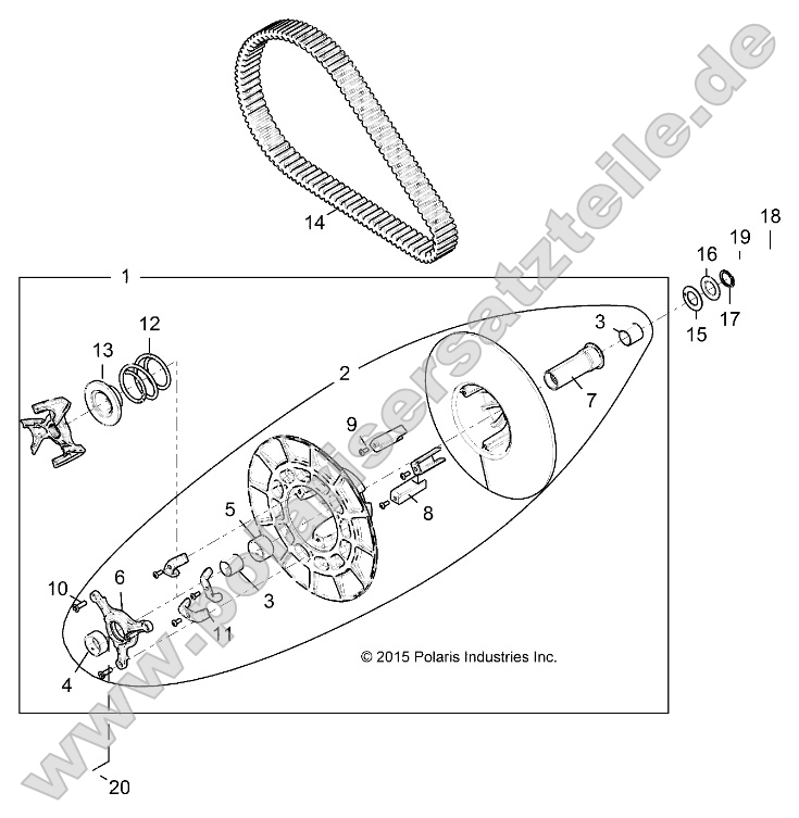 Drive Train, Secondary Clutch