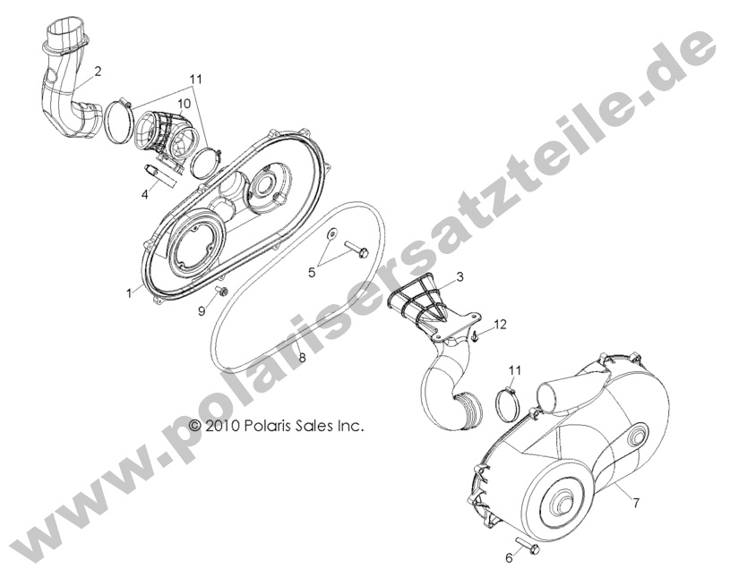 DRIVE TRAIN, CLUTCH COVER and DUCTING DRIVE TRAIN, CLUTCH COVER and DUCTING