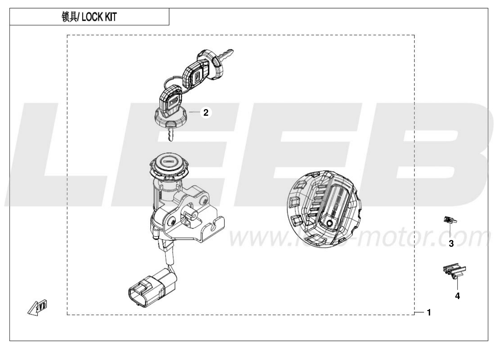 F01-B LOCK KIT(WITH FUEL TANK LOCK)