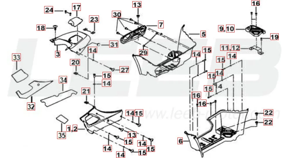 Fusstütze-Tankabdeckung