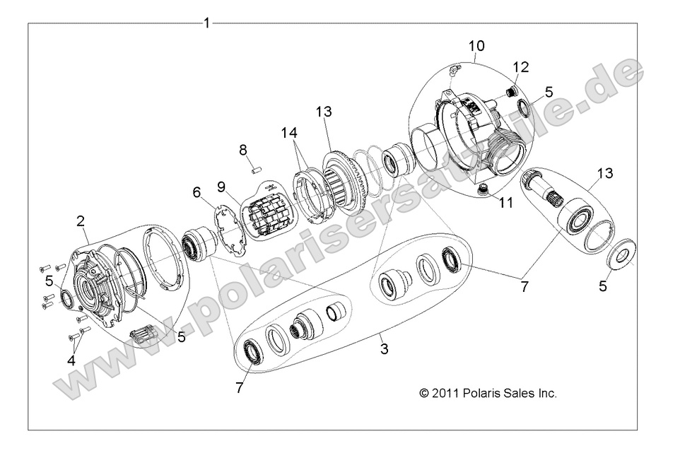 DRIVE TRAIN, FRONT GEARCASE INTERNALS DRIVE TRAIN, FRONT GEARCASE INTERNALS