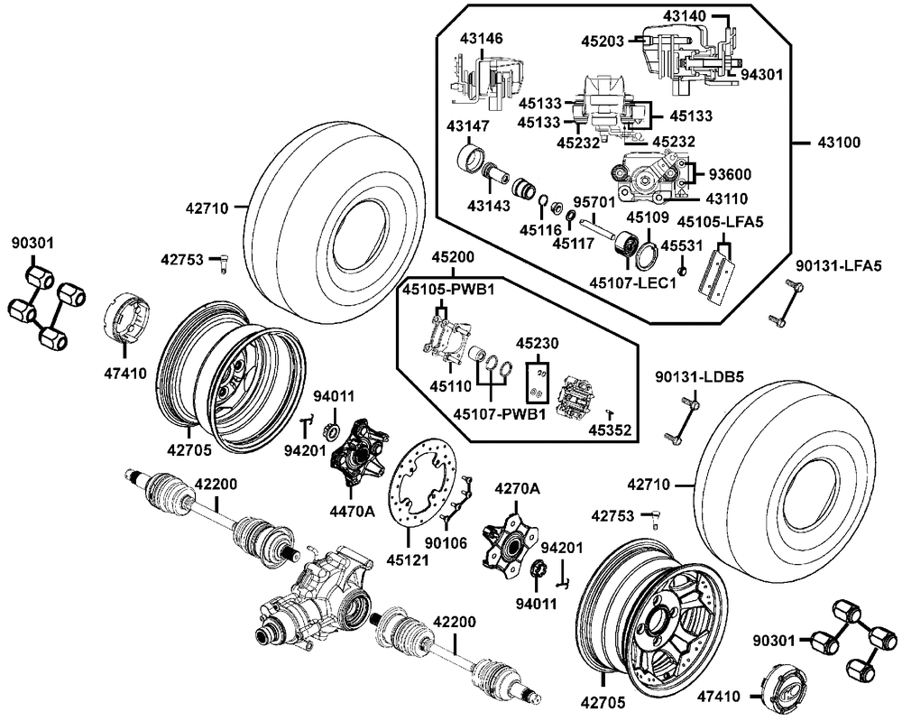 Räder hinten mit Bremse Räder hinten mit Bremse
