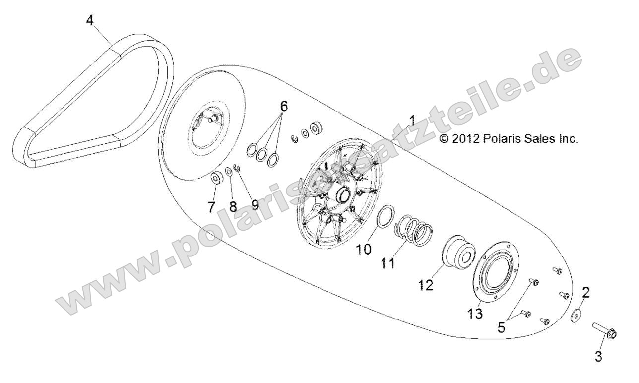 DRIVE TRAIN, SECONDARY CLUTCH DRIVE TRAIN, SECONDARY CLUTCH