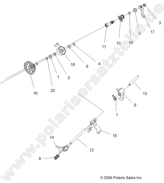 DRIVE TRAIN, MAIN GEARCASE SHIFT FORKS DRIVE TRAIN, MAIN GEARCASE SHIFT FORKS