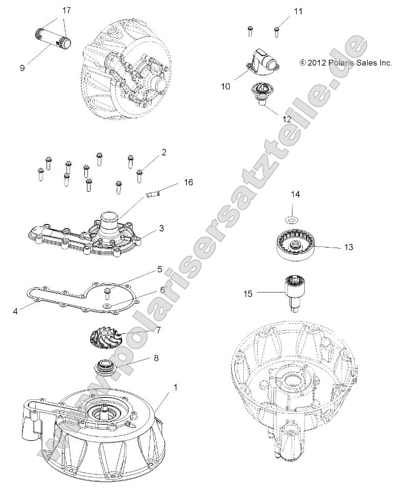 Engine, Cooling System and Water Pump