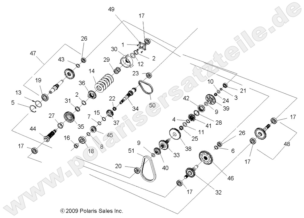 DRIVE TRAIN, MAIN GEARCASE INTERNALS DRIVE TRAIN, MAIN GEARCASE INTERNALS
