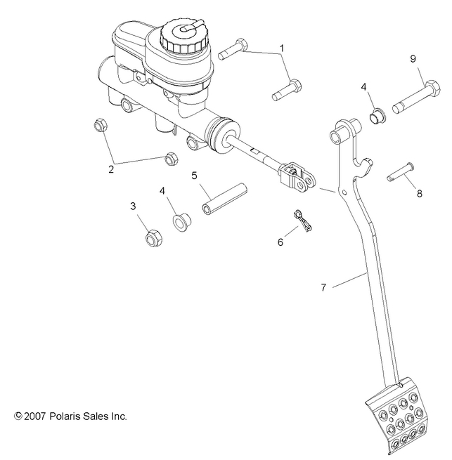 Brakes, Pedal and Master Cylinder Mounting