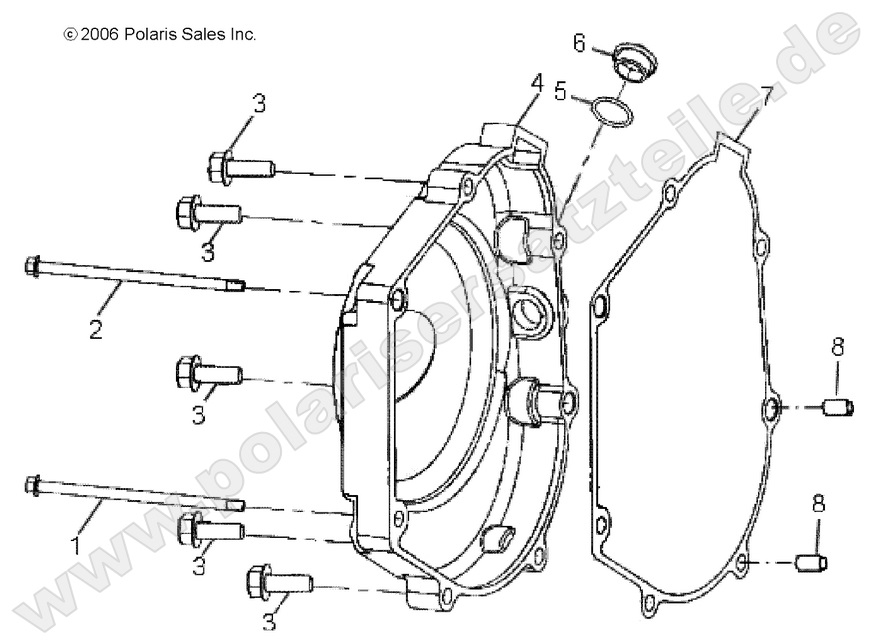 ENGINE, CRANKCASE COVER, RH ENGINE, CRANKCASE COVER, RH