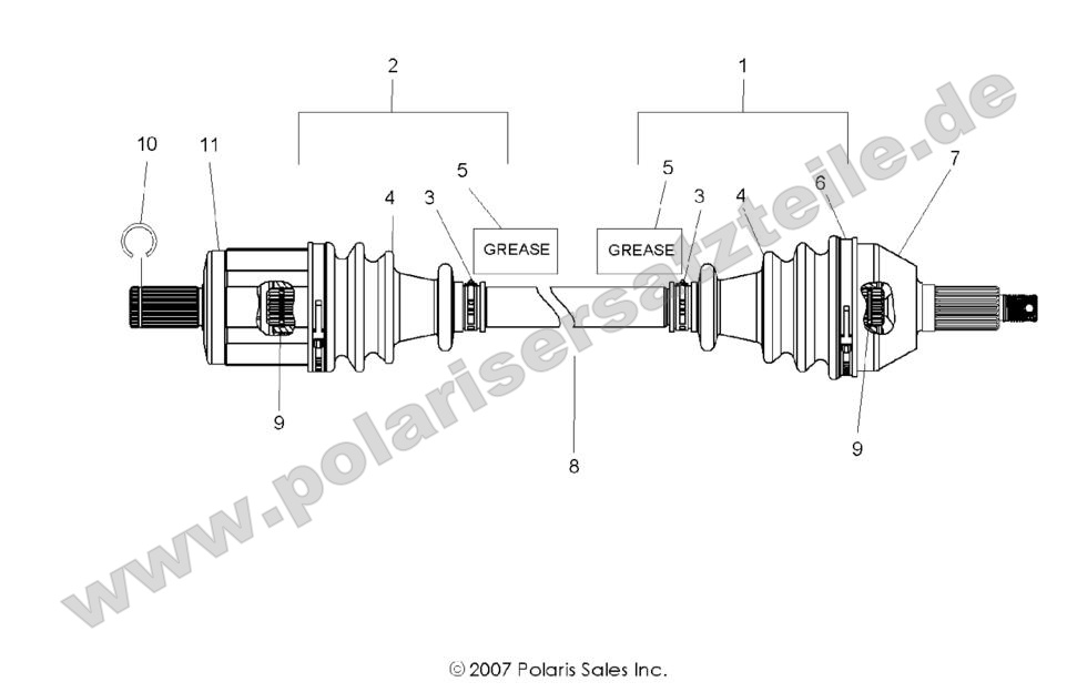 DRIVE TRAIN, FRONT HALF SHAFT DRIVE TRAIN, FRONT HALF SHAFT