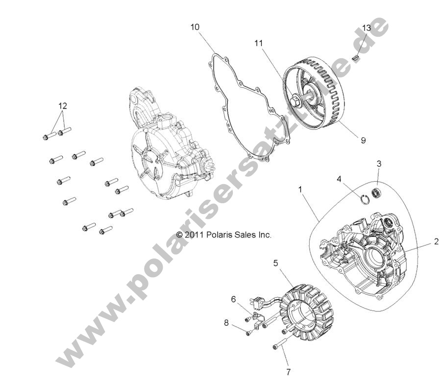 ENGINE, STATOR and COVER ENGINE, STATOR and COVER