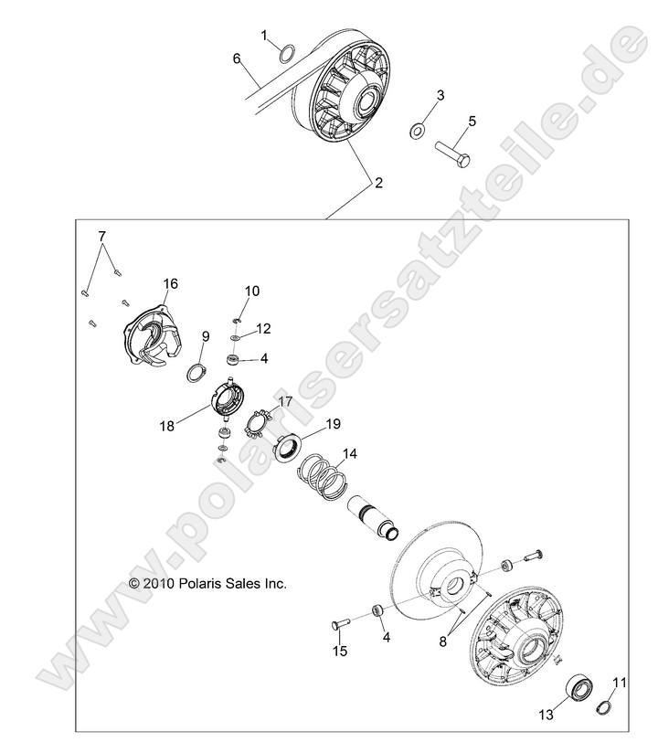 DRIVE TRAIN, SECONDARY CLUTCH DRIVE TRAIN, SECONDARY CLUTCH