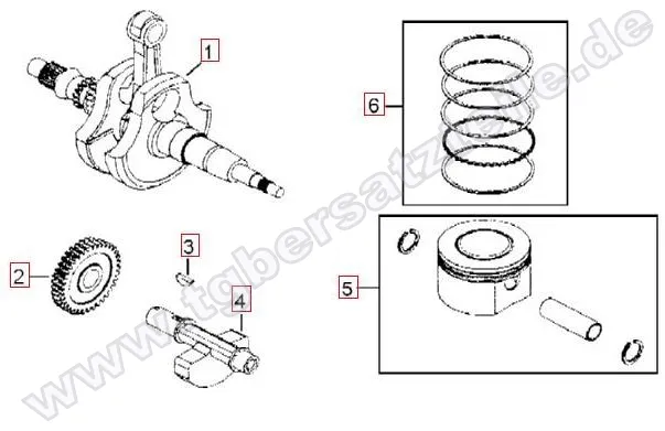 Kurbelwelle-Kolben Kurbelwelle-Kolben