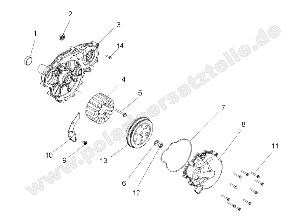 ENGINE, STATOR and FLYWHEEL ENGINE, STATOR and FLYWHEEL