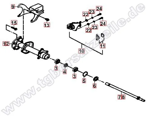 Hinterradachse Hinterradachse