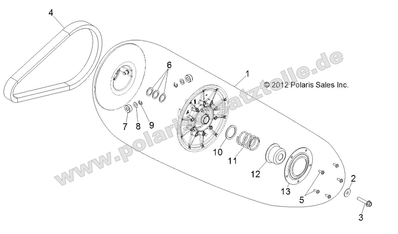 DRIVE TRAIN, SECONDARY CLUTCH DRIVE TRAIN, SECONDARY CLUTCH