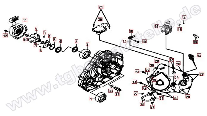 Gehäusedeckel links