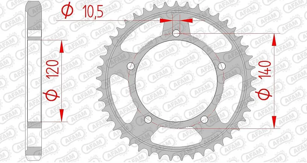 afam_kettenrad_hinten_86603 AFAM Kettensatz Stahl 530 XHR2-G 17x42 - Suzuki GSX-R 1000 2001-06