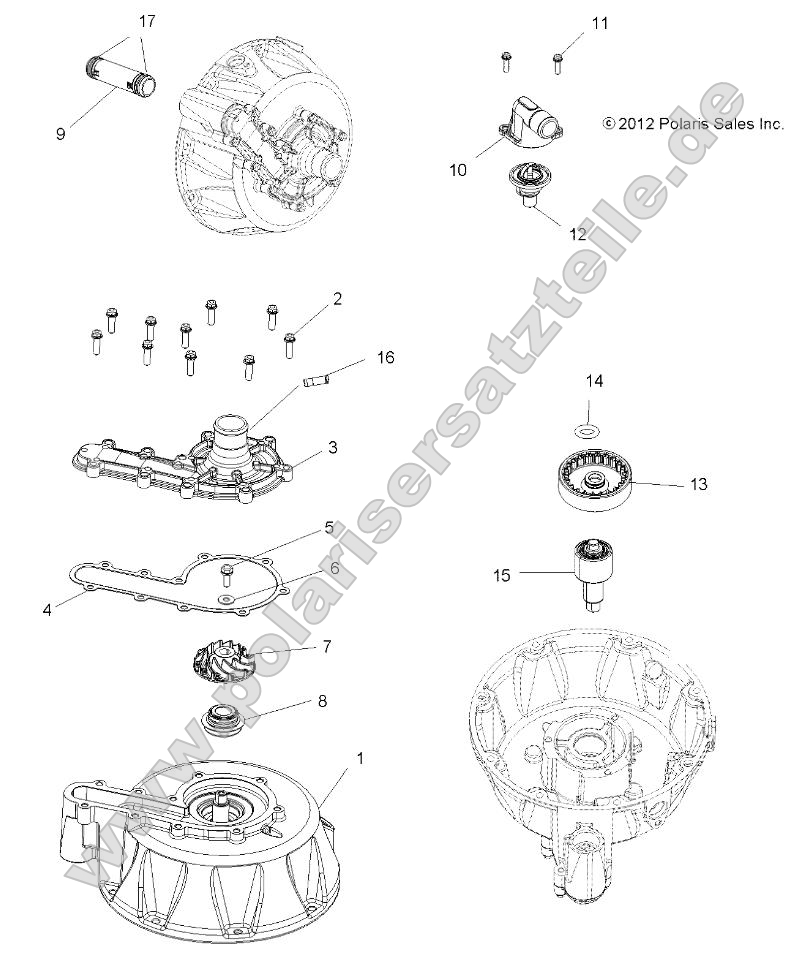 Engine, Cooling System and Water Pump