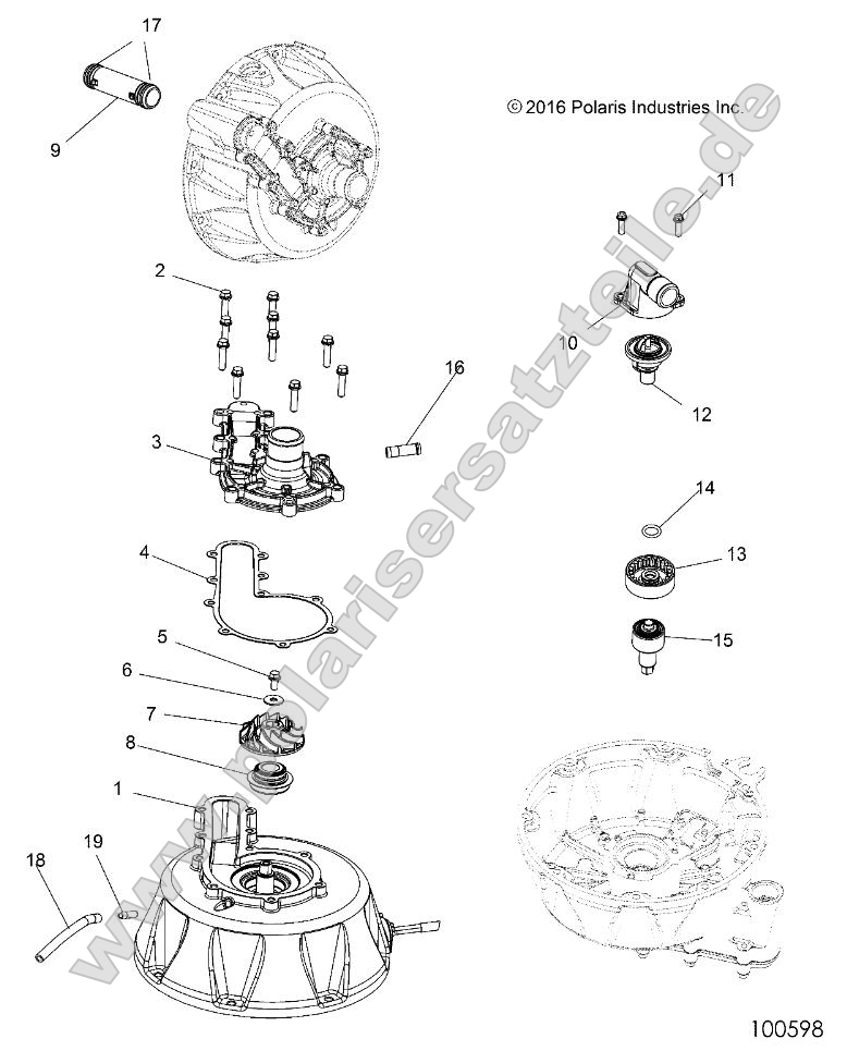 Engine, Cooling System and Water Pump